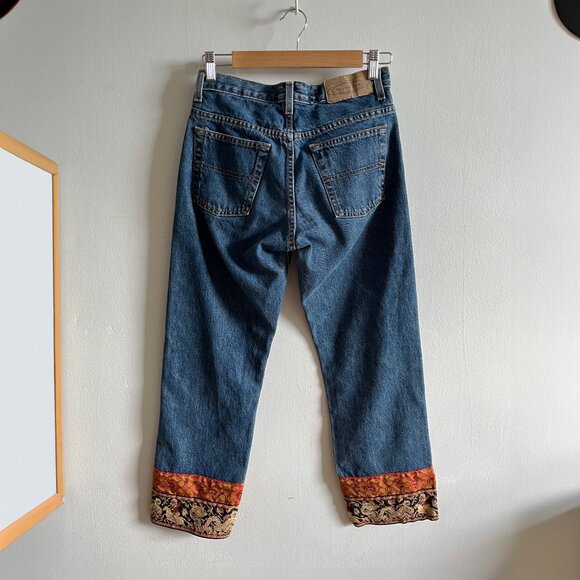 Y2K Vintage Bluenotes Low Rise Patchwork Bottom Denim Size 27W/26L - Picture 5 of 6